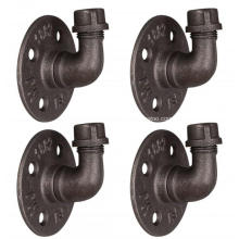 Black Malleable Iron Industrial Wall Hooks Industrial Furniture